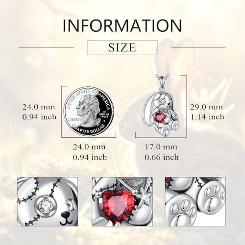 Teddy Bear Sterling Silver Necklace - Bear Pendant Gothic Jewelry for Women2