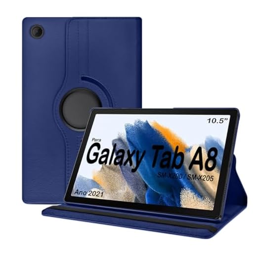 Capa Case Giratoria para novo Samsung Galaxy Tab A8 10.5 (2021) - X200 / X205 - Azul Petroleo