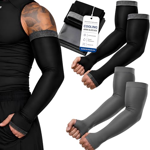 Image of PulGos ๐๐๐๐๐ UV Protection Cooling Arm Sleeves for Men &Women | Quick Dry & Breathable ๐๐ฎ๐ง๐๐ฎ๐ซ๐ง Protection Hand Sleeves for boys | SUMMERS MUST- HAVE Hand Gloves for Bike Riding & Cycling