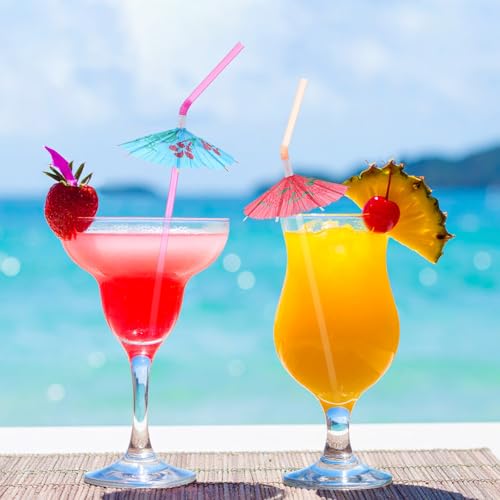 500 pitillos con sombrilla para fiesta tropical miniatura 5