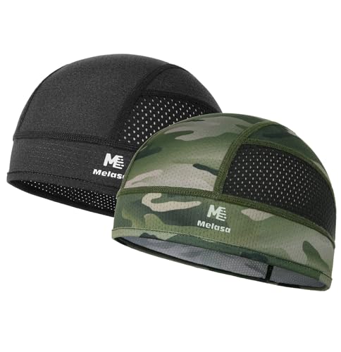 Image of MELASA Cooling Skull Caps Helmet Liner, Lightweight Mesh Under Helmet Cycling Motorcycle Hard Hat Sweat Liner for Men Women