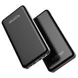 2 Pack Portable Charger, Slimmer 10000mAh Power Bank, 15W USB C In&Out Fast Charging Battery Pack, Portable Power Bank for iPhone 16 15 14 13 12 iPad Samsung S23 S22 Pixel and Heated Vest (Black)