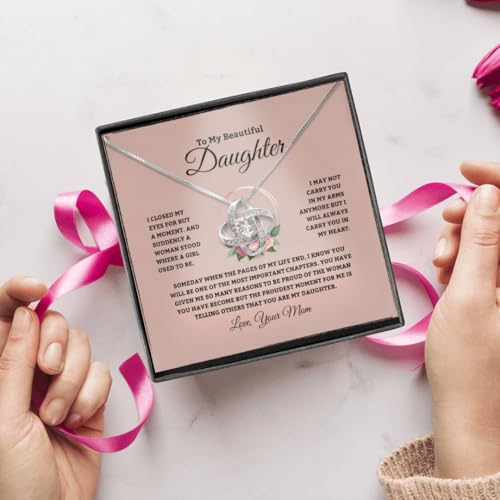 Perfect-Present-for-Daughter-from-Mom-Sterling-Silver-Heart-Pendant-with-Sentimental-Message-Card-Jewelry-Gift-for-Daughters-Birthday-Graduation-Christmas-Elegant-Ready-to-Gift-Box