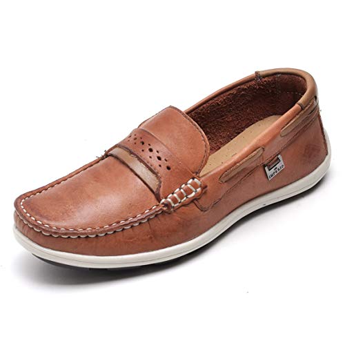 Mocassim Infantojunvenil Couro Legítimo Soft Bertioga Império Kids - Bg-7651 - Telha (35)