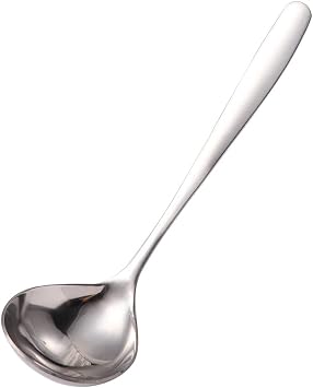 Stainless Steel Soup Ladles for Cooking, Long Handled Large Headed Spoon Hot Pot Spoon Kitchen ToolsS