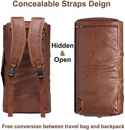 seyfocnia Convertible Travel Garment Bag, Carry on Garment Duffel Bag voor Mannen Vrouwen - 2 in 1 Hangende Koffer Pak Zakelijke Reistas, Grijs-rugzak, Modieus