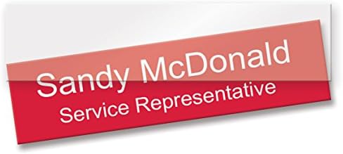 Clear Plastic Nameplate Insert - Pack of 10 (10" x 2")