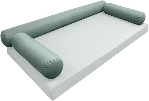 *Solo funda* Funda de almohada estilo 6 tamaño matrimonial de 73 x 8 pulgadas con borde de cuchillo AD002