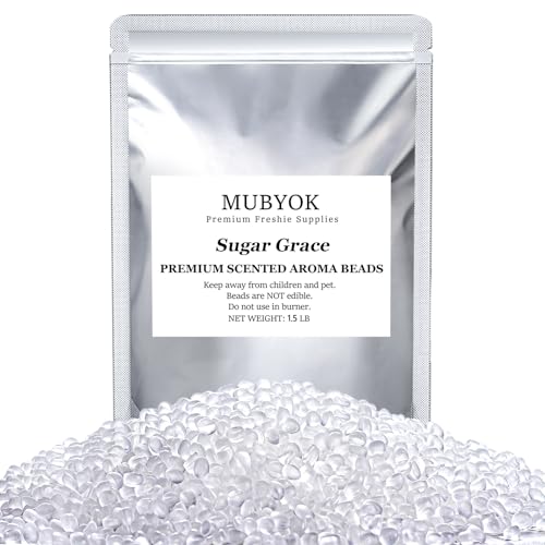 Image of MUBYOK 1.5LB Sugar Grace Premium Scented Aroma Beads for Making Car Freshies Supplies PreScented Beads for Car Air Freshener Sachets Long-Lasing Scent