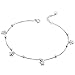 Produktbild ZENI JEWELRY Damen Fußkettchen 925 Sterling Silber Schmetterling Kugel 24cm Verstellbare Fußkette, Sommer Strand FußSchmuck für Frauen  Nickelfrei