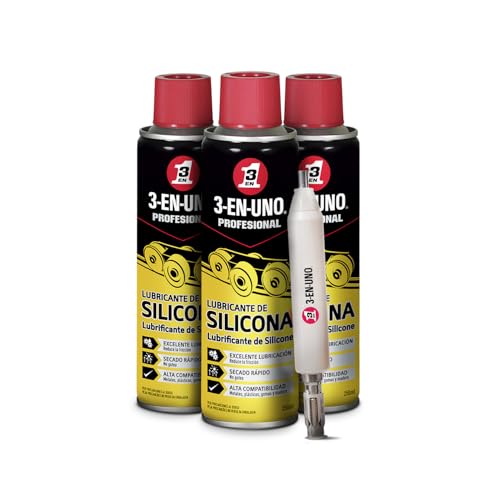3-IN-ONE Profesional - Pack de 3 Lubricante de silicona 250ml en Spray + Multiherramienta - Pack 3