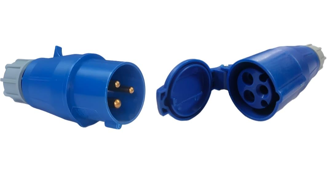Crescent Kosmos Industrial 16A 3pin Plastic Plug and Socket 220-250V IP44 (Blue)-image-43
