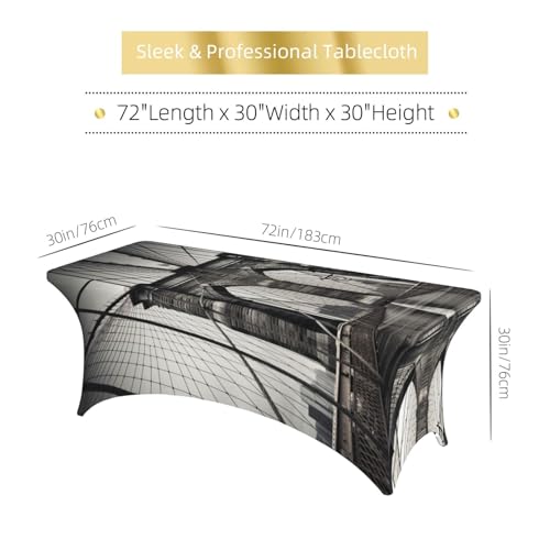 Nappe de table extensible anti-plis 1,8 m pour table rectangulaire extérieure