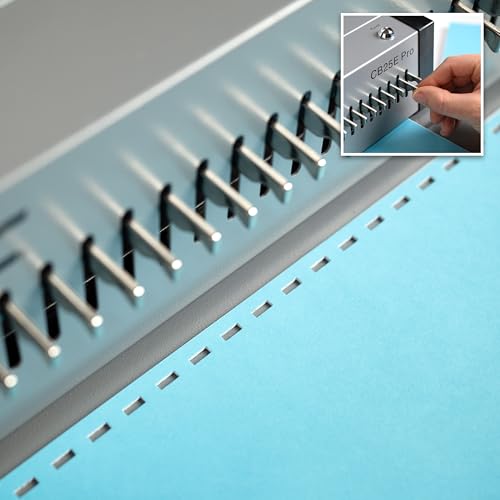 gbc binding machine cb25e pro combind electric punch and comb binding machine punches 25 sheets binds 500 sheets wsm200002
