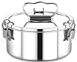 EasyShopForEveryone Stainless Steel 6 x 6 x 3.5 Inches Flan Pan, Capacity 38 fl. oz, Compatible with 3 Qt Instant Pot, 3 Inch Deep Custard Pan