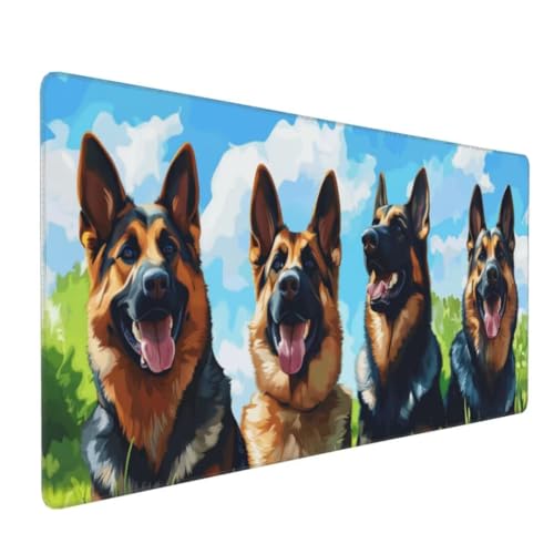 Tapis de Souris Chien Mignon Tapis de Souris XXL 1200x400x3mm, Imperméable Tapis de Souris Gamer XXL Tapis Souris Mouse Pad, Base Atidérapante, Haute Précision et Vitesse pour Gamer, Deco Bureau