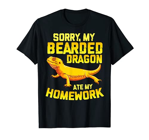 Herpetology Funny Lizard Broma Dragón Barbudo Comía Mi Deberes Camiseta