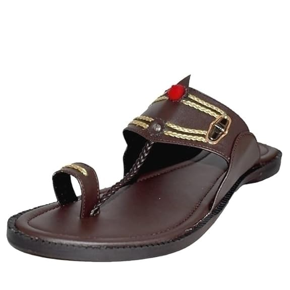 Image of Kolhapuri Chappal for Men|Kolhapuri Slippers for Men|Kolhapuri Shoes for Men|Leather Slippers for Men|Wedding Slippers for Men-B1