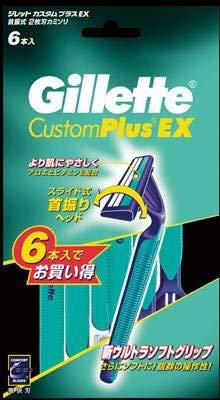 GilletteCustom Plus EX Disposable Swing Type 6 Pieces x 12 Pieces Set