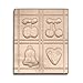 2 x HOFMEISTER® foremka do wycinania ciasteczek, Made in Germany, forma do pieczenia z 4 motywami: jabłko, wiśnia, dzwonek, serce, pieczęć ciasteczek, ręcznie wykonana modelka