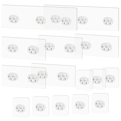 EILKBLA 15 Pack Shower Caddy Adhesive Replacement - Strong No Drilling Shower Shelf Adhesive Hooks...