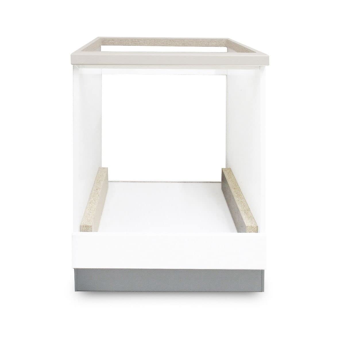 My Brand Germanvox Cucina Componibile, base, pensile, mobile lavello e incasso forno e piano cottura, colapiatti Bianco lucido (BASE PER INCASSO FORNO E PIANO COTTURA)