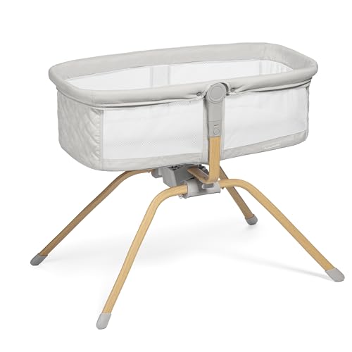 Baby Bassinet with Rocking & Carrybag, Light Grey
