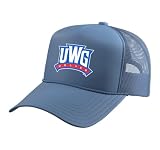 University of West Georgia UWG Wolves Logo - Steve State Trucker Hat with Adjustable Mesh Back, Light Blue