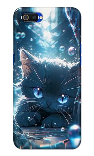 Image of Printed Hard Back Cover Case for Realme C2 | Oppo A1K Back Cover (Cute Cat) -1111