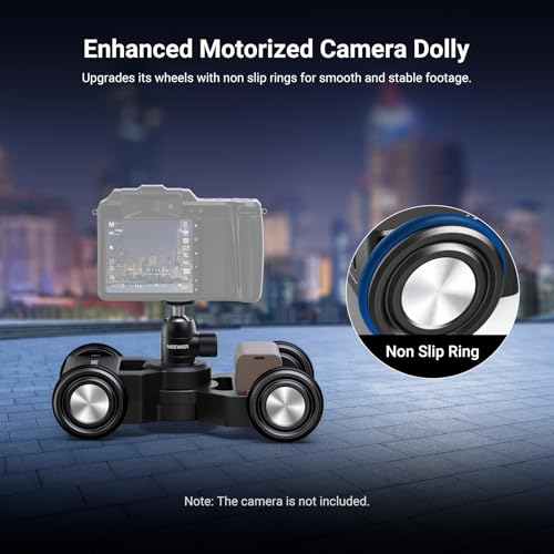 Image of NEEWER DL400 Upgraded Motorized Camera Slider Dolly with App Control, Dual Motor Drive & Non Slip Wheels, 5H Runtime, Compatible with GoPro iPhone Android Samsung Smartphone DSLR Camera Camcorder