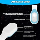 Ainiv Lampka nocna z klipsem na latarkę, ładowalna LED mocna magnetyczna lampka z klipsem, 3 tryby oświetlenia silikonowa lampka z klipsem bez użycia rąk dla pielęgniarek nocnej zmiany nocnego