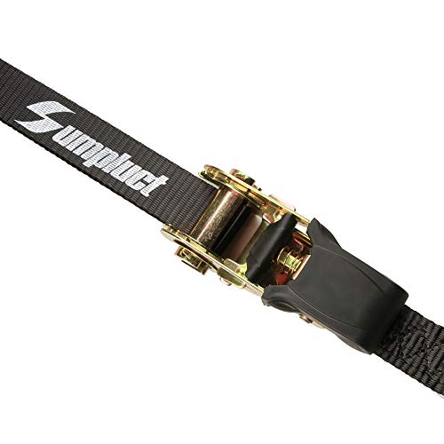 Endless Ratchet Tie Down Straps,Durable Nylon Black Strap Down Ratcheting Securing Straps,Heavy Duty Cargo Tie Downs,Track Spring Fittings,Cargo Straps For Trailer Loads,Motorcycle,Kayak,7Ft-2Pack #TOP1