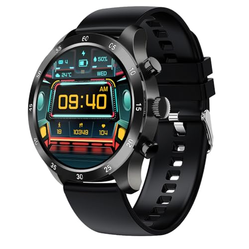 TYBERLEY Men's Smartwatch 1.32" HD Round Screen Bluetooth Talk Activity Tracker Blood Pressure/Oxygen/Heart Rate/Sleep Monitoring IP67 Waterproof Sports & Fitness Watch for Android iOS