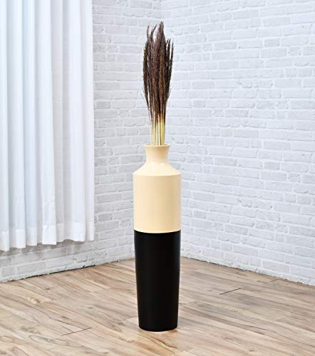 Image of Leewadee Decorative Twigs - Dried and Colored Grass Stems for Vases, Loose Grass for Home and Business Decoration, 47 inches, Brown