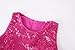 Mecamelon Little Girl's Sequin Sleeveless Mesh Rainbow Party Wedding Flower Dress with Accessories (5-6 Years, Rose)