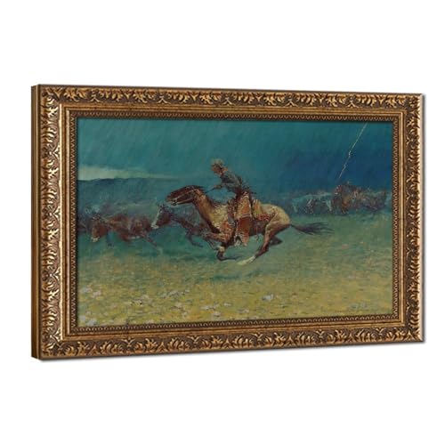 Impression sur toile The Stampede Remington cadre suspendu 40,6x61 cm