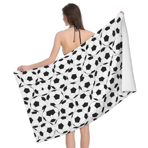 Serviette de bain microfibre football pour un séchage ultra doux - 2