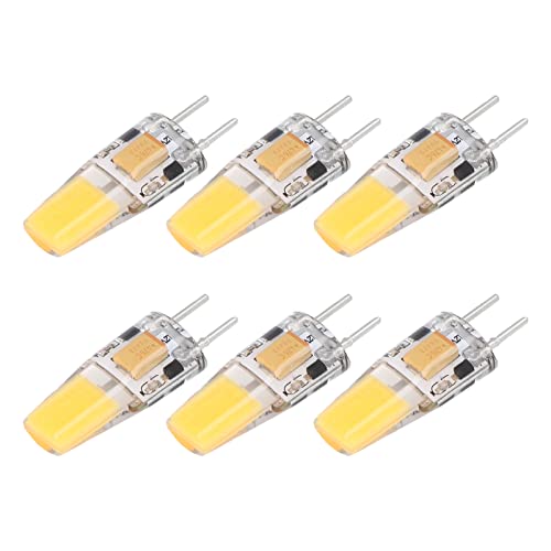 6 pièces Ampoule LED GY6.35 5W Blanc Chaud 2700K-3000K 500LM Protection des Yeux, Angle de Faisceau de 360° Équivalent à 30 W Convient pour Lustre à Économie d'énergie [Classe énergétique E]