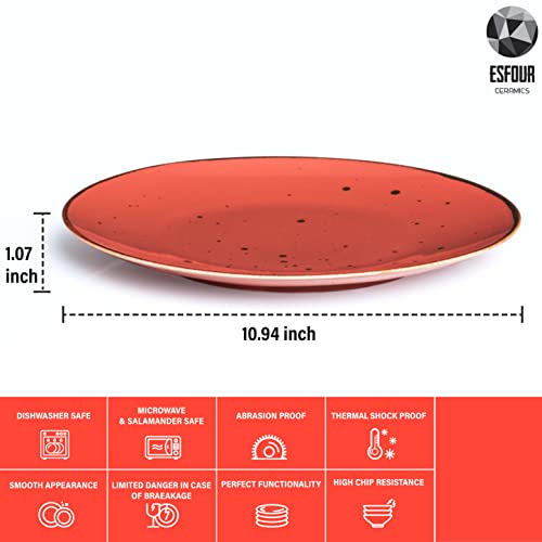 Dinner-Plates-11-inch-Set-of-6-Microwave-Oven-Dishwasher-Safe-Scratch-Resistant-Porcelain-Durable-Dishes-for-Steak-Pizza-Home-Restaurant-Party-Gifts-Vivid-Assorted-Colors Dinner Plates 11 inch Set of 6 Microwave Oven Dishwasher Safe Scratch Resistant Porcelain Durable Dishes for Steak Pizza Home Restaurant Party Gifts Vivid Assorted Colors
