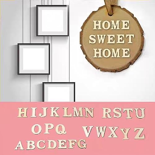 ORTAVA Pack of 100 Small Wooden Letters for Various Sizes for Crafts and Painting Letter Decoration - Image 4