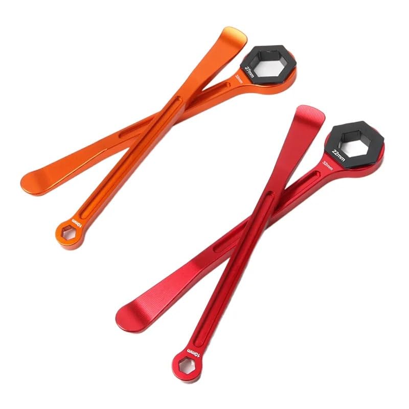 Levier de pneu moto pour outil, pour EXC SX XC CR CRF XR YZ WR TTR KX KLX RMZ RMX RM TC TE FC FE Motocross Dirt Bike MOTO(Rosso)