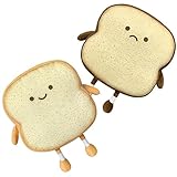 Alipis 2 Stück Toast Kissen Plüsch Toast Kissen für Sofa Reisen Komfortable Dekoration für Erwachsene