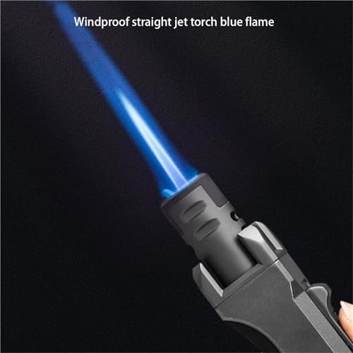 Encendedor de antorcha de butano recargable con diseño metálico duradero 3