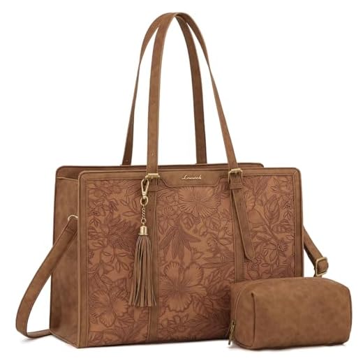 Elegant Vintage Leather Laptop Bag for Women