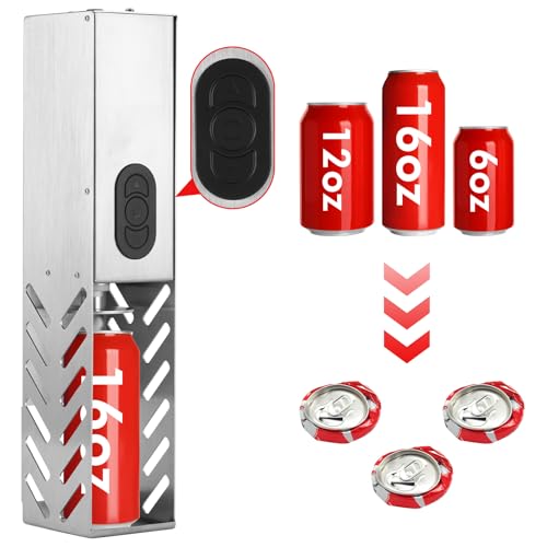 YUCHENGTECH Electric Can Crusher, Wall Mounted, for 12oz-16oz Cans