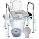 Aufstehhilfe Toilette, Toilettensitzerhöhung für Senioren, WC Sitzerhöhung mit Armlehnen, Erhöhter Toilettensitz für Erwachsene, Erwachsene Badezimmer