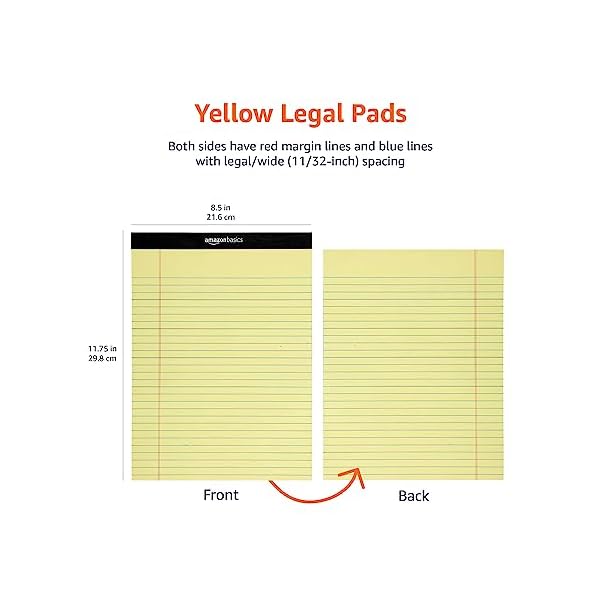 Amazon-Basics-Wide-Ruled-Lined-Writing-Note-Pad-85-inch-x-1175-inch-Canary-600-Sheets-12-Pack-of-50 Amazon-Basics-Wide-Ruled-Lined-Writing-Note-Pad-85-inch-x-1175-inch-Canary-600-Sheets-12-Pack-of-50