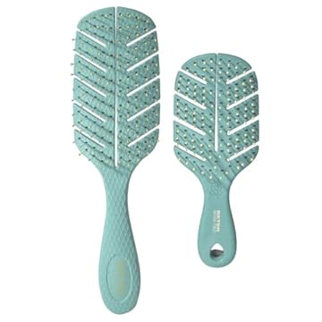 Beter - Pack Spazzola Detangling Natural Fiber Grande e MINI, Spazzola Districante e Anti-Tiraggi, Materiali Sostenibili e Vegani, Denti, Per Tutti i Tipi di Capelli, Edizione Limitata Estate 2025