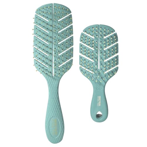 Immagine prodotto: Beter - Pack Spazzola Detangling Natural Fiber Grande e MINI, Spazzola Districante e Anti-Tiraggi, Materiali Sostenibili e Vegani, Denti, Per Tutti i Tipi di Capelli, Edizione Limitata Estate 2025