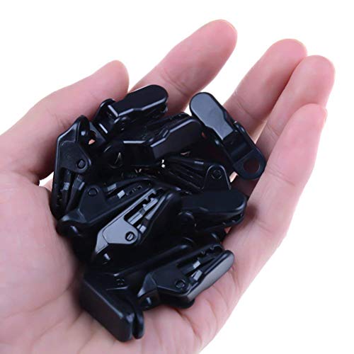 Warmshine 40 Pack Small Clamp Tarp Awning Clamp Set Tarp Clips Black Trap Clips Jaw Tent Snaps Camping Clamp Clips Tent Tighten For Outdoors #TOP2